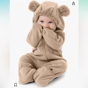 Fleece baby bodysuit